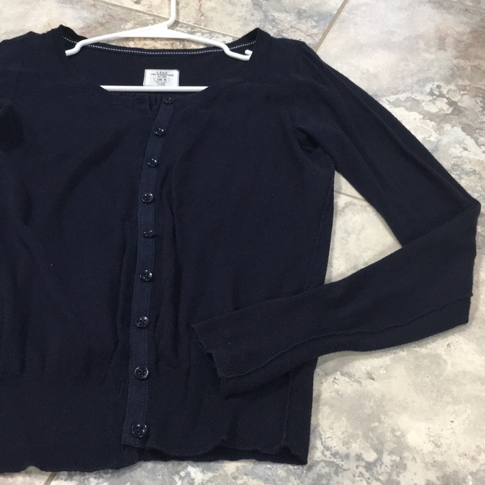 Very light dark blue cardigan